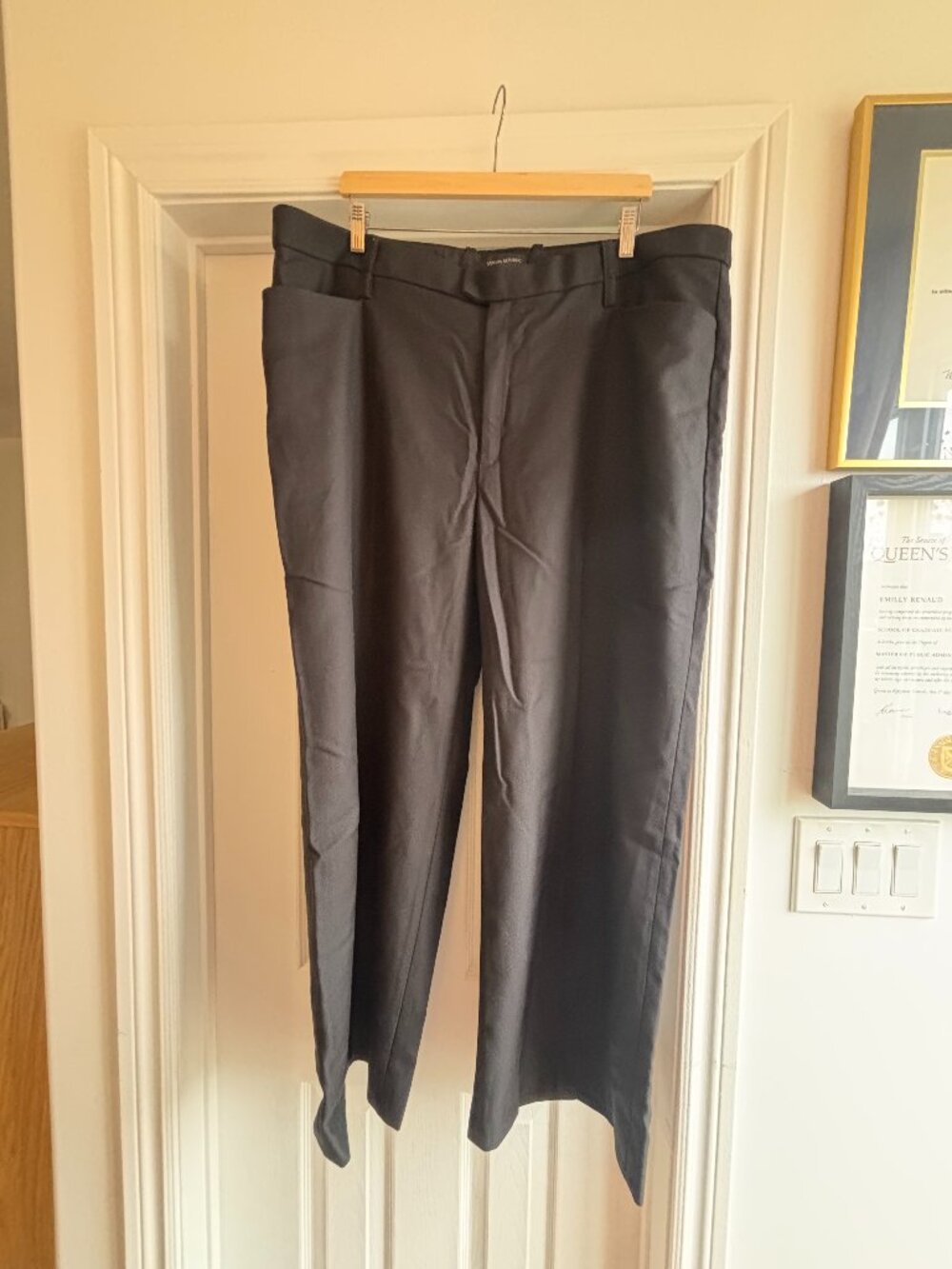Black Wool Banana Republic Trousers